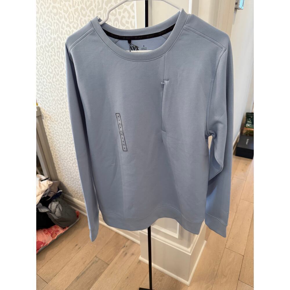 VRST Men's Faded Blue Pinnacle Fleece Crew Neck Sweatshirt Size S